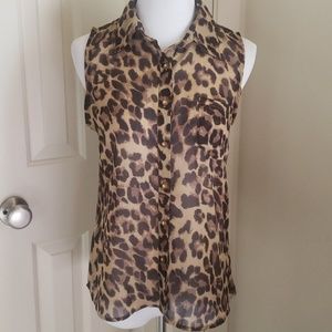 Papaya Sleeveless Blouse